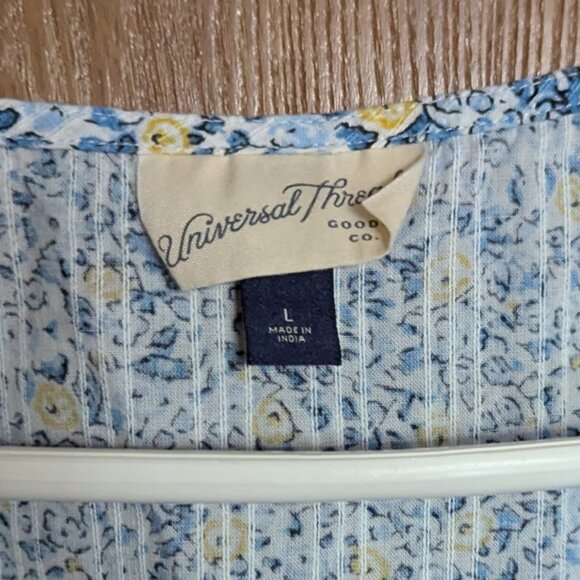 Universal Thread 2-piece Blue Floral Sleeveless Top and Maxi Skirt, L - Picture 2 of 6